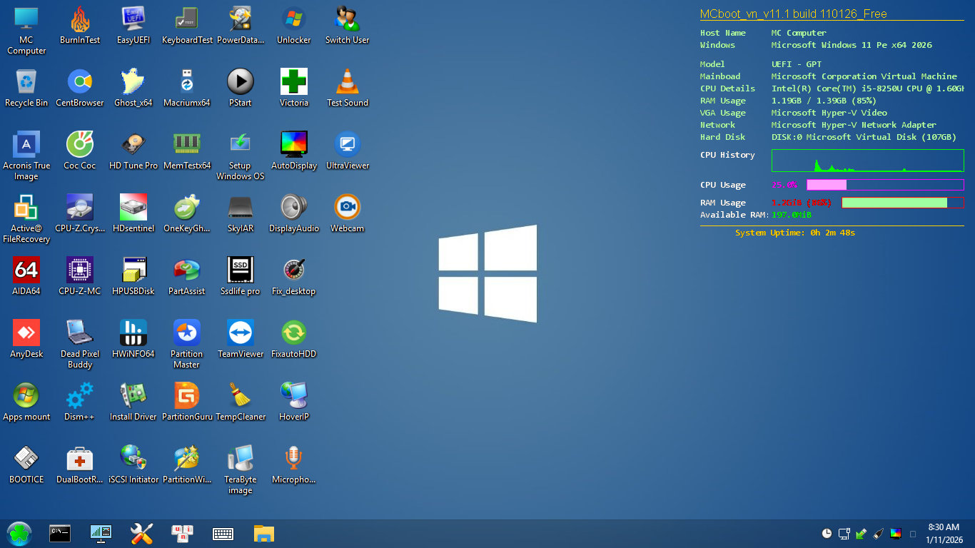 MCBOOT 2026 - Công cụ tạo USB - HDD boot cứu hộ máy tính